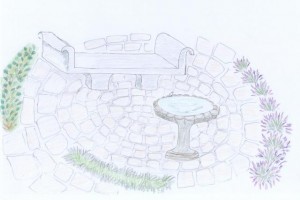 nacrt klupice u vrtu